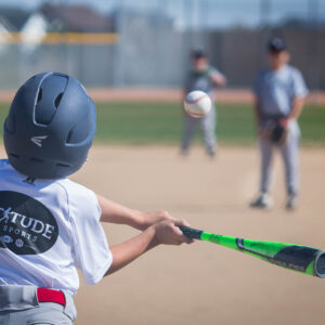 Kids playing baseball