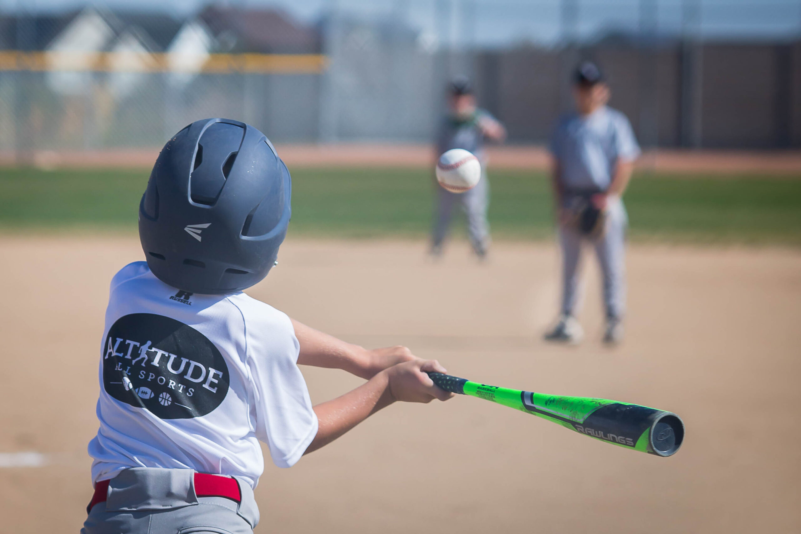 Kids playing baseball